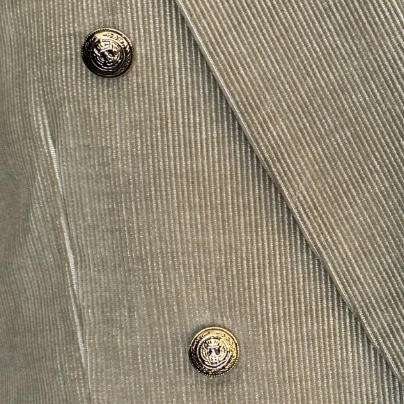 Size 40 Celery Green double breasted corduroy jacket - Picture 3 of 5